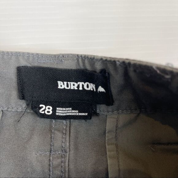 Burton Cargo Shorts Gray Hiking Outdoor Flat Front Men's Size 28 Cotton - Picture 2 of 10